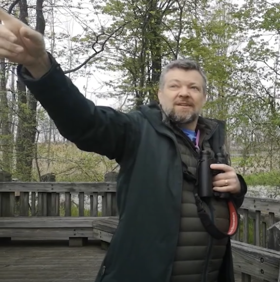 Scott Talks Bird Sounds at Magee Marsh
